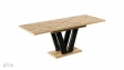 Трапезна маса Лареа разтегателни дъб артисан с черно - изглед 4
