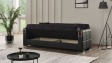 Диван Малатия триместни черен - изглед 3