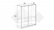 Гардероб Арго с плъзгащи врати бял фладер - изглед 4