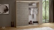 Гардероб Верона с плъзгащи врати дъб артисан с тъмен норвежки бор - изглед 3 - МебелМаг Гардероб Верона с плъзгащи врати дъб артисан с тъмен норвежки бор - изглед 3