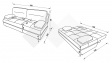 Канапе Велмар триместни кафяв - изглед 11