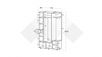Портманто Медея златен дъб с антрацит - изглед 3
