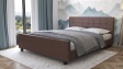 Тапицирана спалня 160/200 Анаса с включен матрак Sleep Nuvia 160/200 кафяв - изглед 1