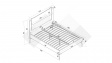Тапицирана спалня 160/200 Нарелия с включен матрак Sleep Nuvia 160/200 сив - изглед 6
