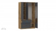 Гардероб Никола трикрилни златен дъб с антрацит - изглед 2