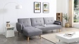 Ъглов диван Фин универсален ъгъл тъмно сив - изглед 1