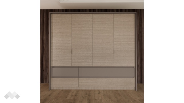 Гардероб Захир четирикрилни мока с лате