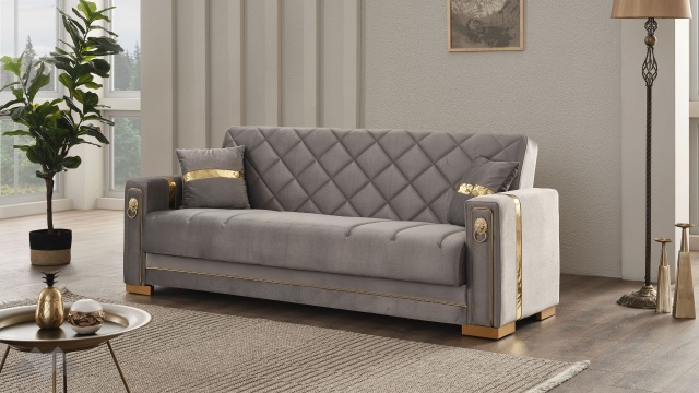 Диван Анталия триместни сив