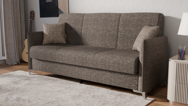 Диван Сафо триместни кафяв