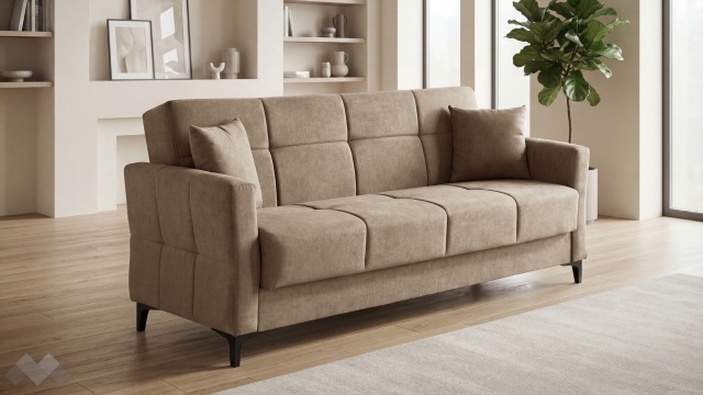 Диван Танго триместни кафяв