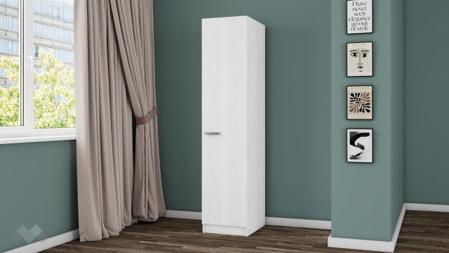 Гардероб Арго еднокрилни бял фладер