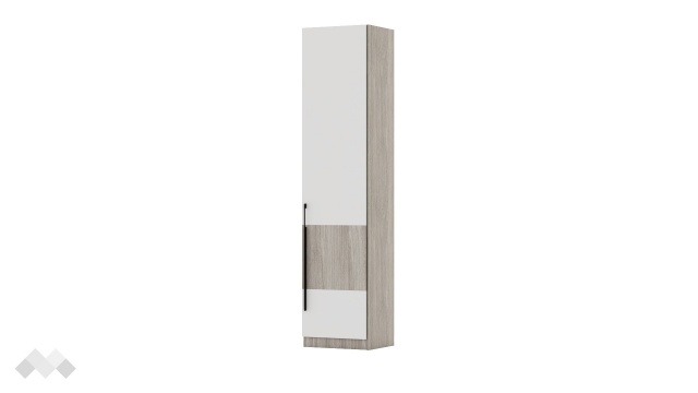 Гардероб Комо еднокрилни дъб ърбан ойстър с бяло