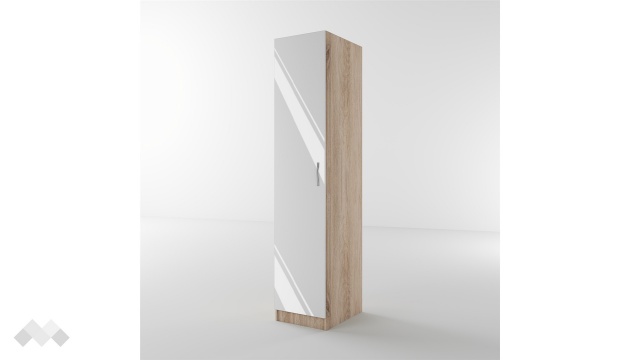 Гардероб Бъфало еднокрилни сонома арвен с бял гланц