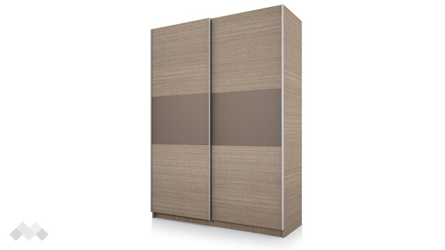 Гардероб Хартфорт с плъзгащи врати мока с лате