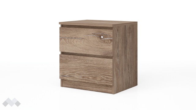 Нощен шкаф Борей браун силвърджак