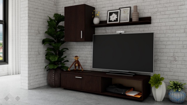 Секция Гибсън модулни венге - МебелМаг Секция Гибсън модулни венге