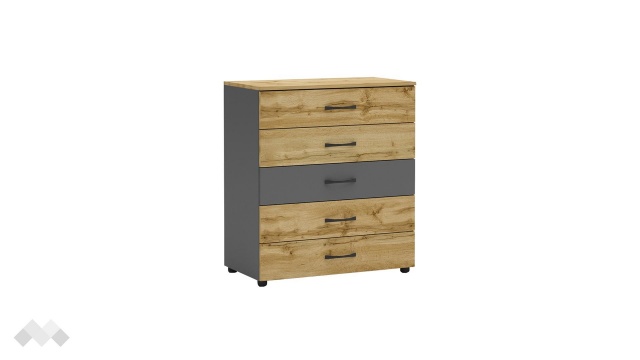 Скрин Галати дъб вотан светъл с антрацит - МебелМаг Скрин Галати дъб вотан светъл с антрацит