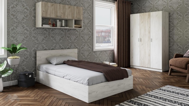 Спален комплект Адам А1 дъб крафт бял