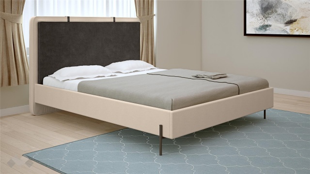 Спалня 160/200 Салвадор с включен матрак Бонел 160/200 памучно бежов с атрацит