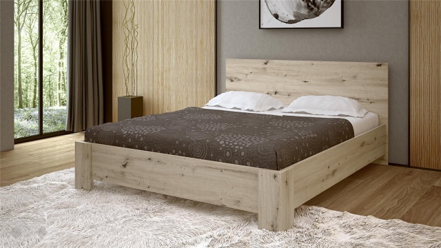 Спалня 160/200 Верона с включен матрак Бонел 160/200 дъб артисан