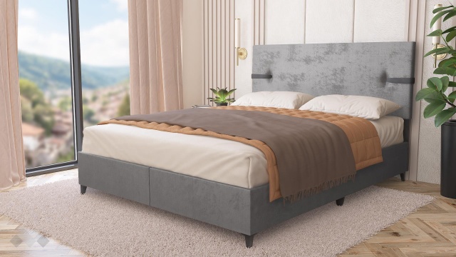 Боксспринг легло 160/200 Геника с включен матрак Sleep Nuvia 160/200 сив