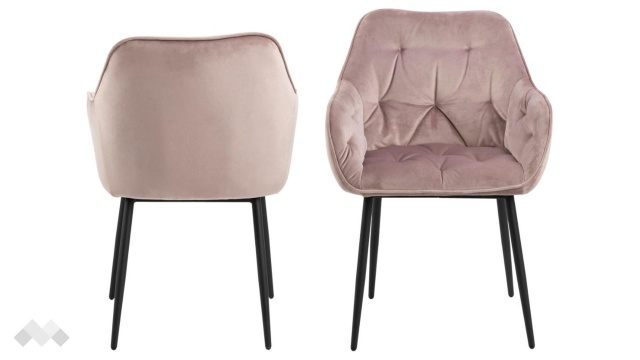 Трапезен стол Брук пепел от рози - МебелМаг Трапезен стол Брук пепел от рози