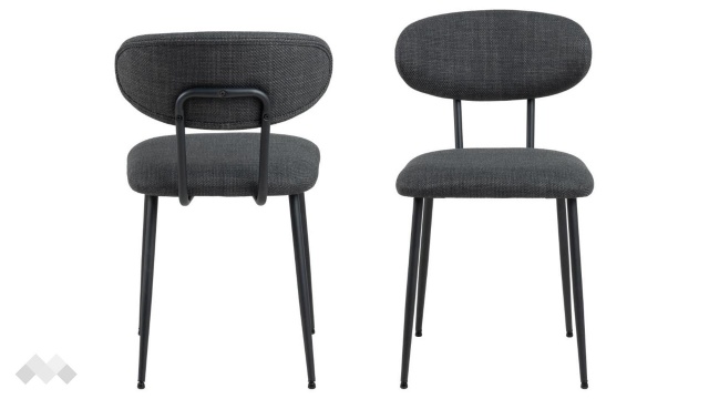 Трапезен стол Дениз тъмно сив