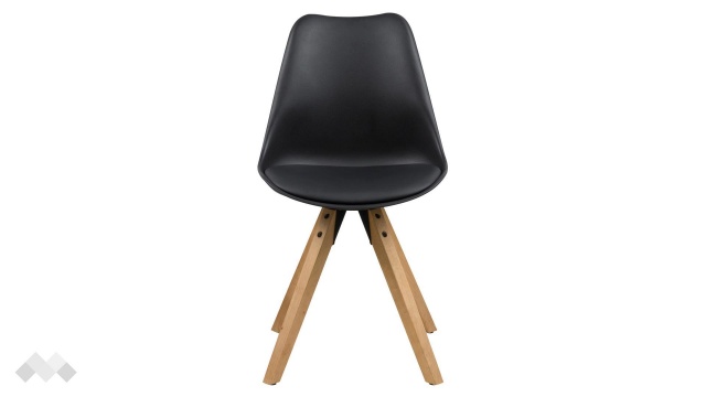 Трапезен стол Дима черен с дъб