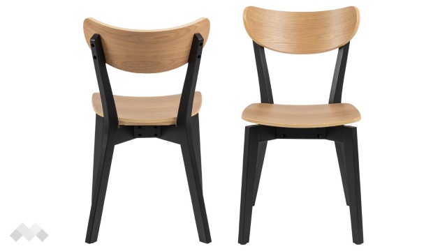 дъб натурал с черно