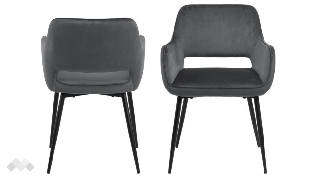 Трапезен стол Руби тъмно сив