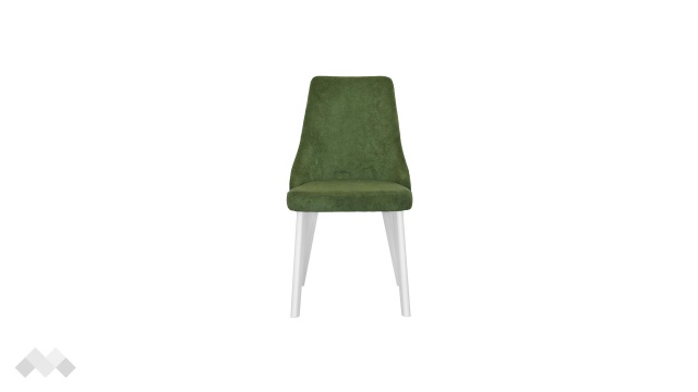 Трапезен стол Валенсия S зелен с бяло