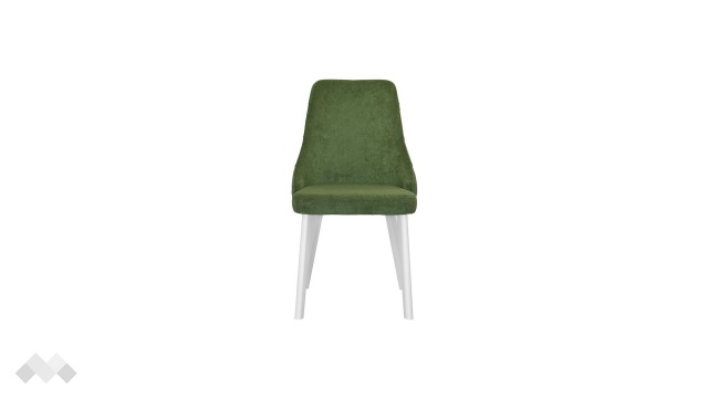 Трапезен стол Валенсия зелен с бяло