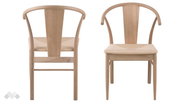 Трапезен стол Яник светъл дъб с бежово