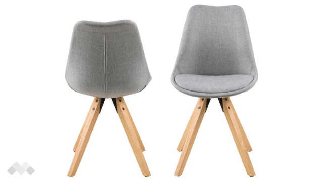 Трапезен стол Дима светло сив