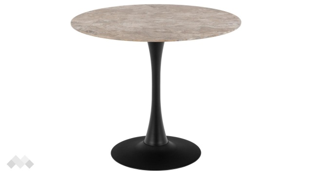 Трапезна маса Малта неразтегателни кафяв с черно