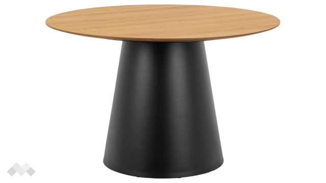 Трапезна маса Соли неразтегателни дъб натурал с черно - МебелМаг Трапезна маса Соли неразтегателни дъб натурал с черно