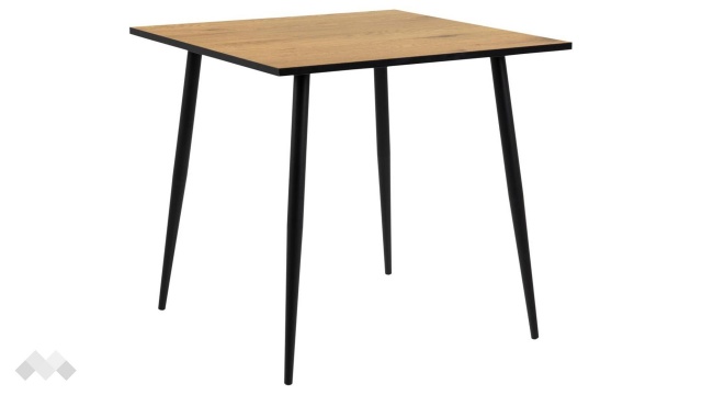 Трапезна маса Уилма неразтегателни дъб натурал с черно - МебелМаг Трапезна маса Уилма неразтегателни дъб натурал с черно