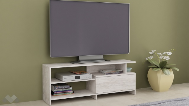 ТВ шкаф Кейти дъб бланко