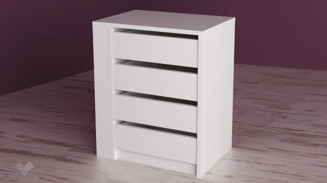 Универсален скрин за гардероб Уни бяло