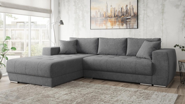 Ъглов диван Бомбай с посока сив