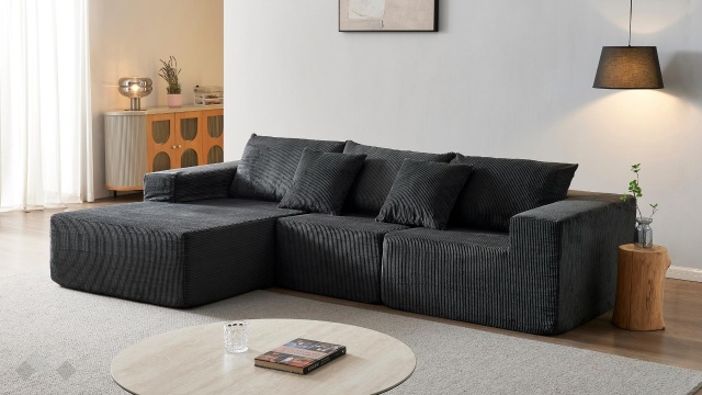 Ъглов диван Компакт с посока антрацит