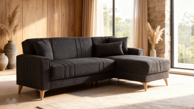 Ъглов диван Омега универсален ъгъл сив