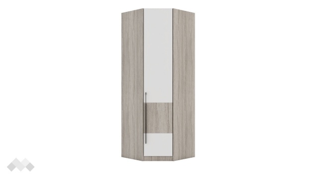 Гардероб Комо ъглови дъб ърбан ойстър с бяло