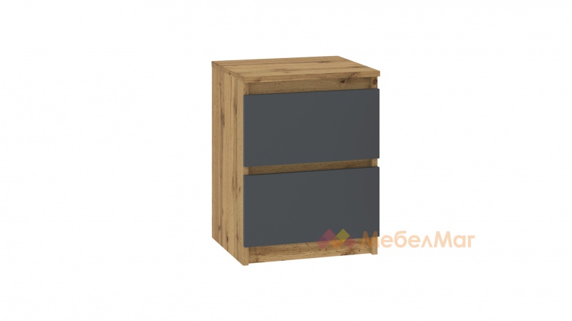 Спалня с нощни шкафчета 160/200 Никола златен дъб с антрацит - изглед 5