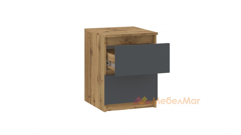 Спалня с нощни шкафчета 160/200 Никола златен дъб с антрацит - изглед 6