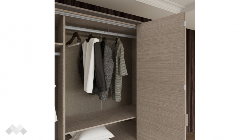 Гардероб Захир четирикрилни мока с лате - изглед 5