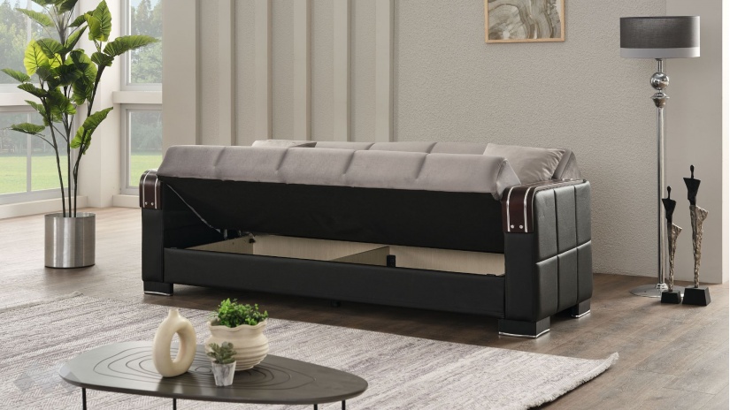 Диван Малатия триместни сив - изглед 3