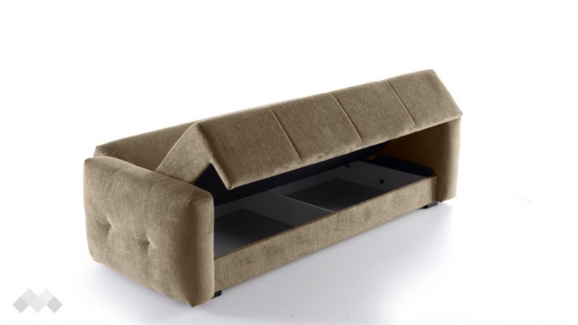 Диван Бахама триместни кафяв - изглед 4