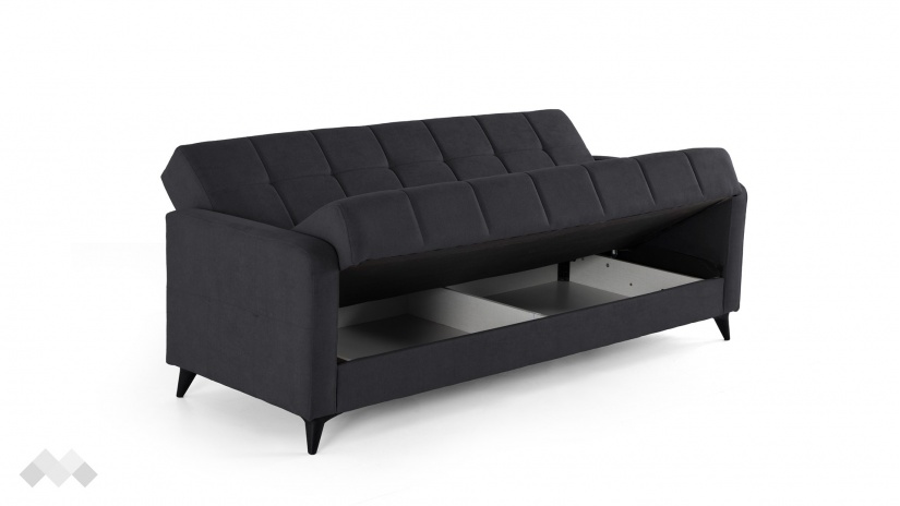 Диван Ламина триместни графит - изглед 4 - МебелМаг Диван Ламина триместни графит - изглед 4