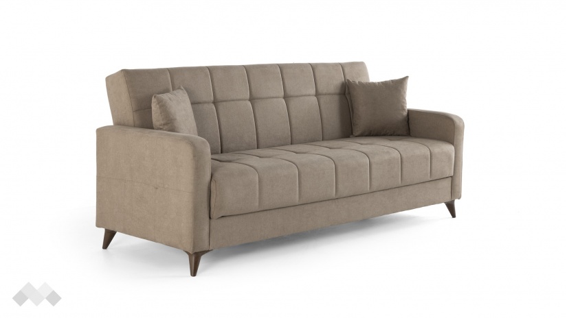 Диван Ламина триместни кафяв - изглед 3